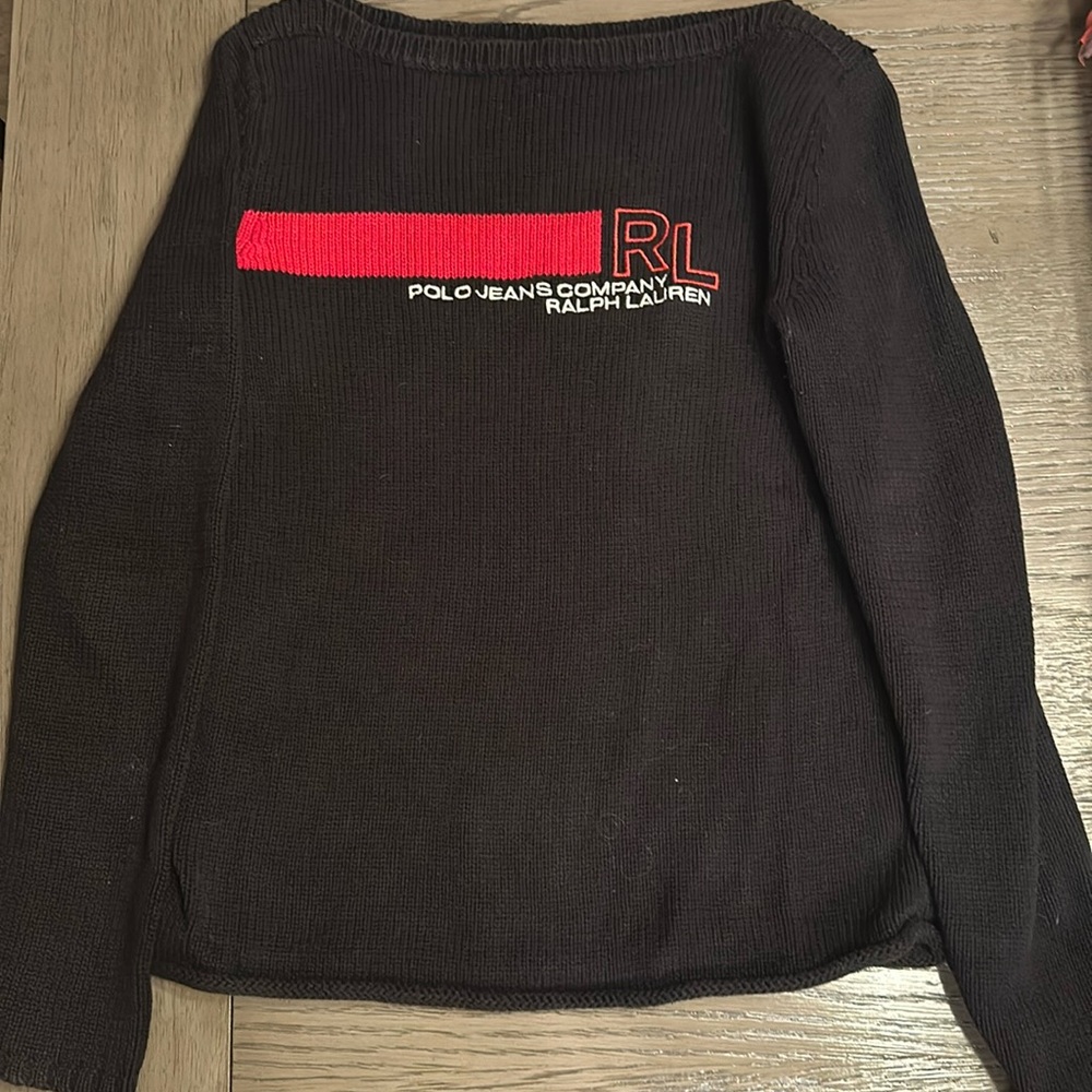 Ralph Lauren Black and Red Sweater